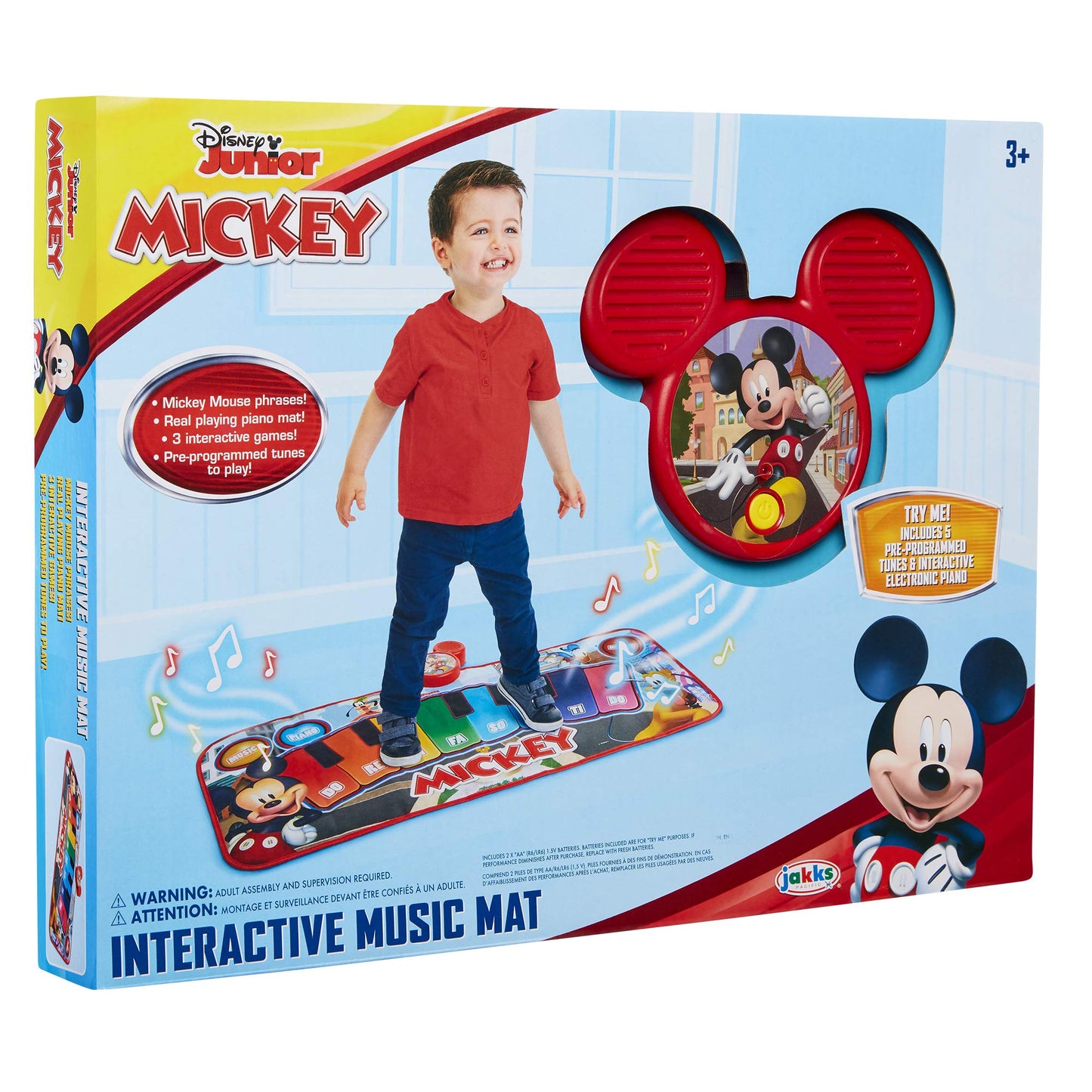 Mickey Mouse music mat packaging showing age recommendation