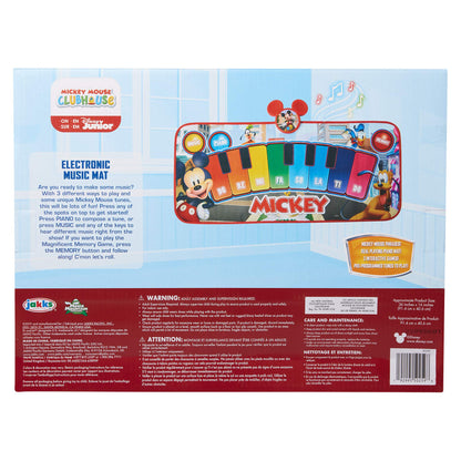 Bright colorful piano keys on Mickey Mouse dance mat for kids