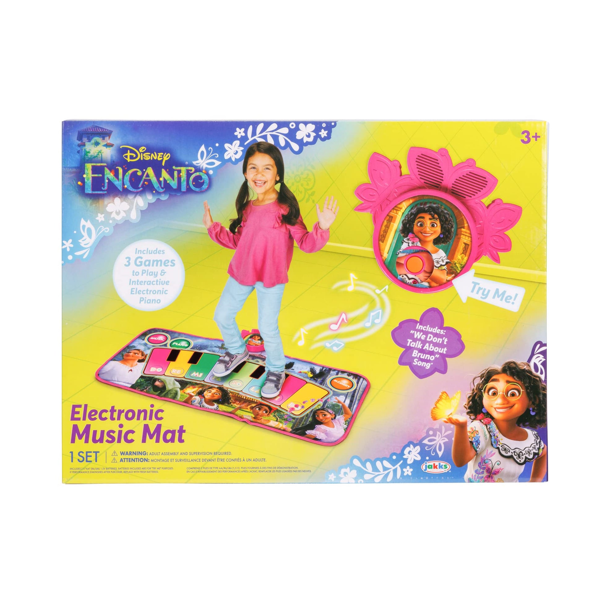 Educational music mat with Disney Encanto character graphics