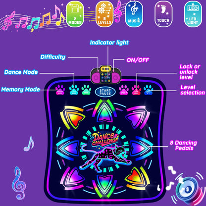 Folded MOMUSE electronic dance mat showing compact storage