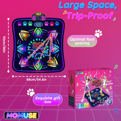 Kids enjoying interactive game on MOMUSE musical floor mat