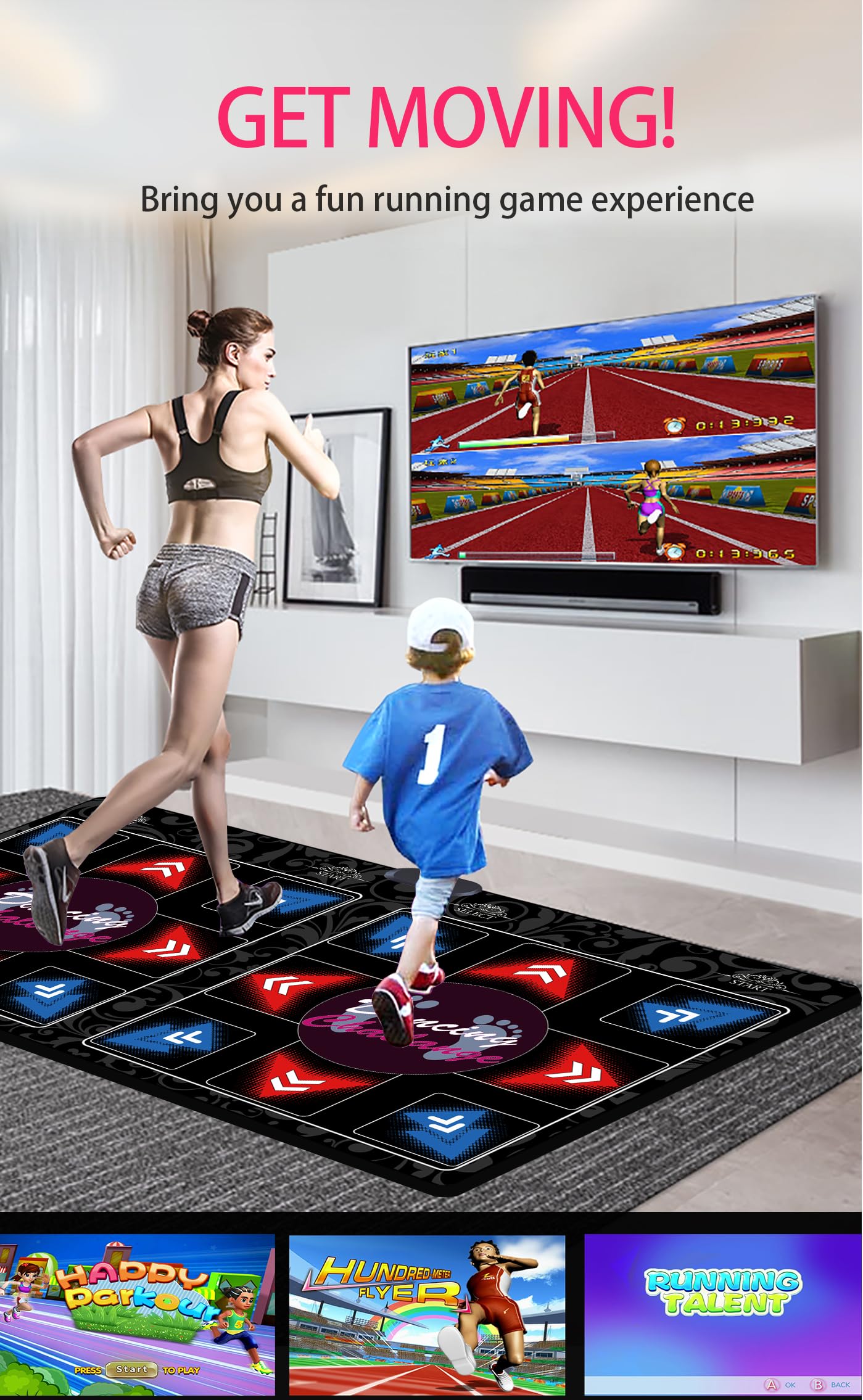 Foldable design of WuZhuangYuan music dance mat