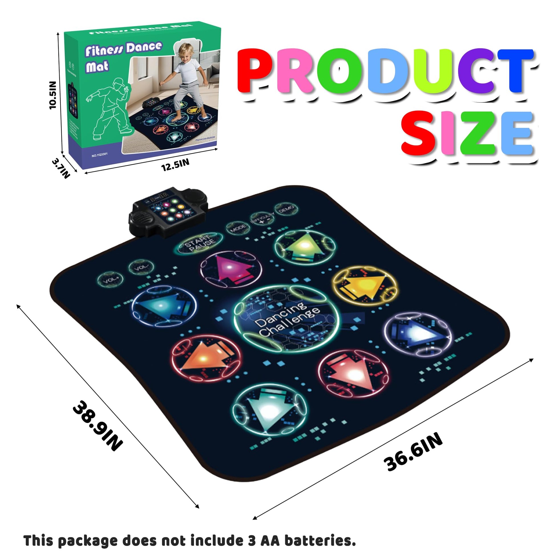 Child playing on Zitranse light up dance pad