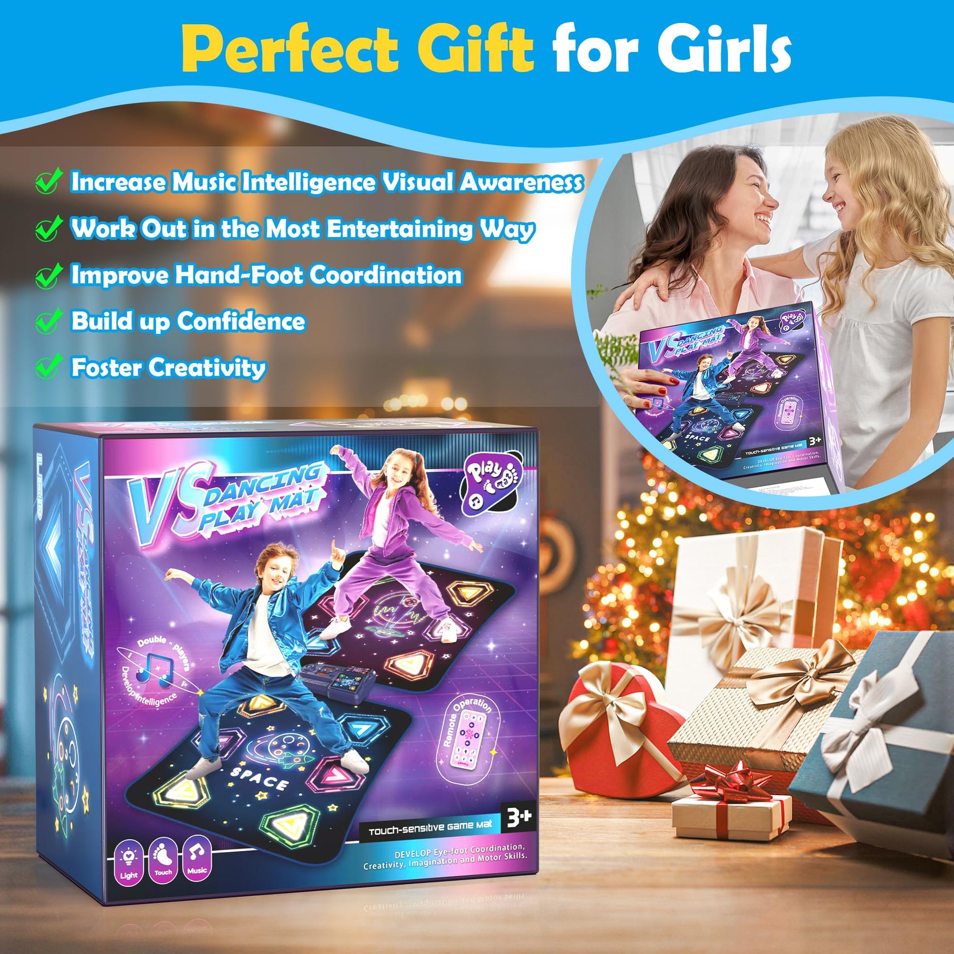 Children having fun with Pafolo interactive music dance toy