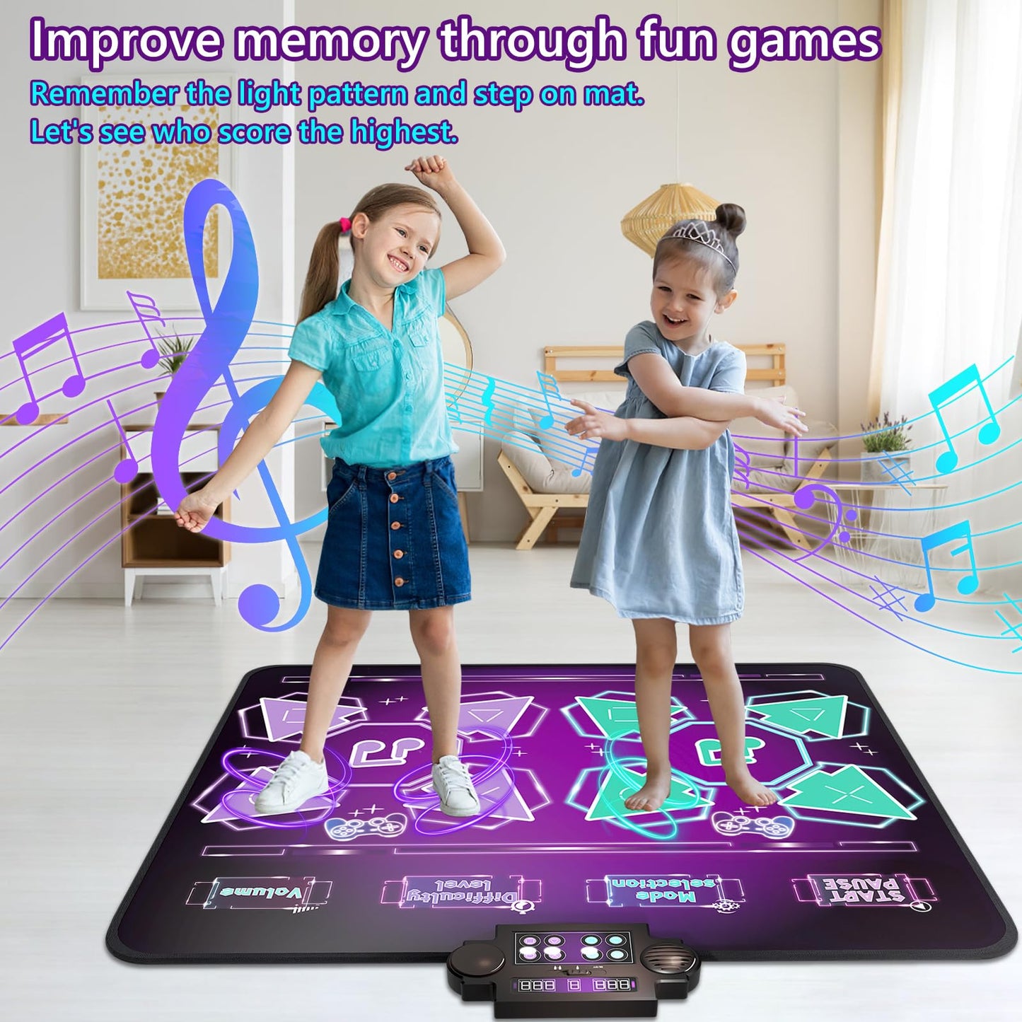 Kids dancing on Joyvalley light up dance mat