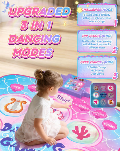 Foldable design of Leapio kids dance mat for easy storage