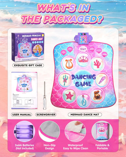 Mermaid Princess dance mat control panel with volume settings