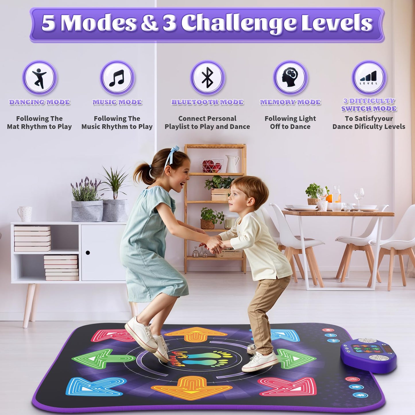 Folded Waykee dance mat for easy storage demonstration