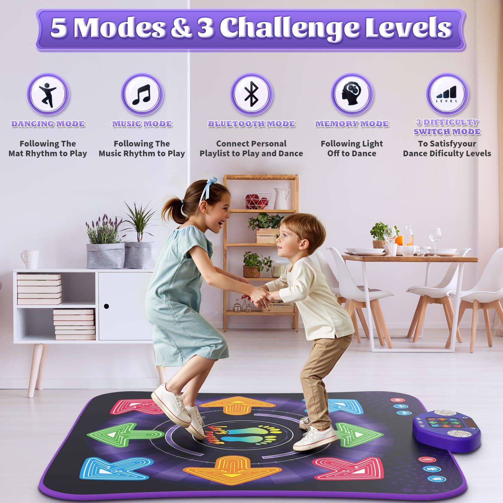 Folded Waykee dance mat for easy storage demonstration