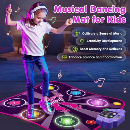 Bambilo dance mat showing the music console and Bluetooth controls
