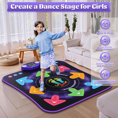 Side view of non-slip material on Waykee dance mat
