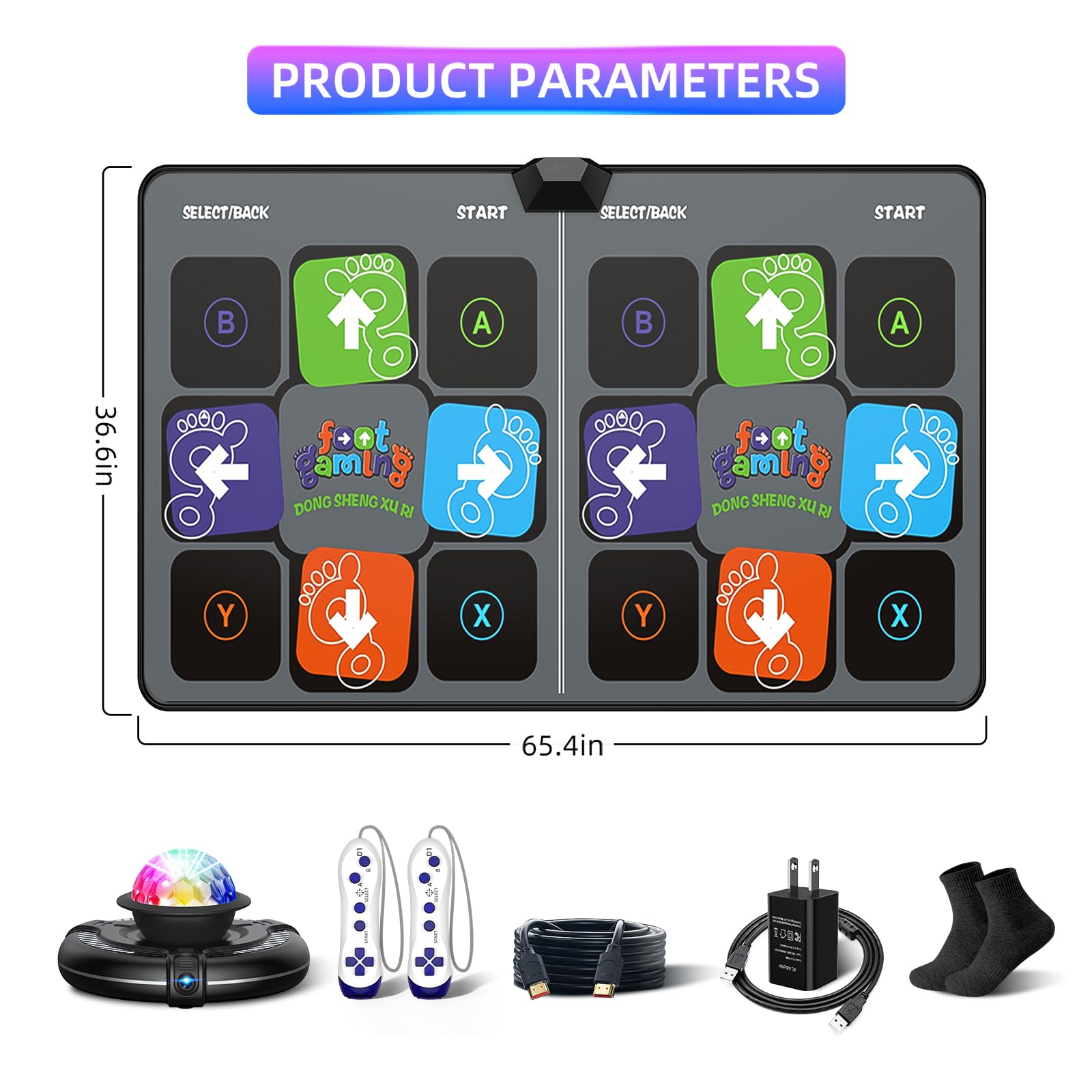 Wireless motion sensor controllers for Fwfx dance mat