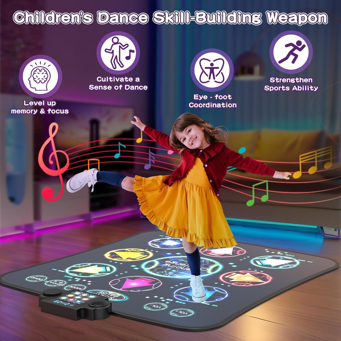 Joycuddle electronic dance mat folded for compact storage