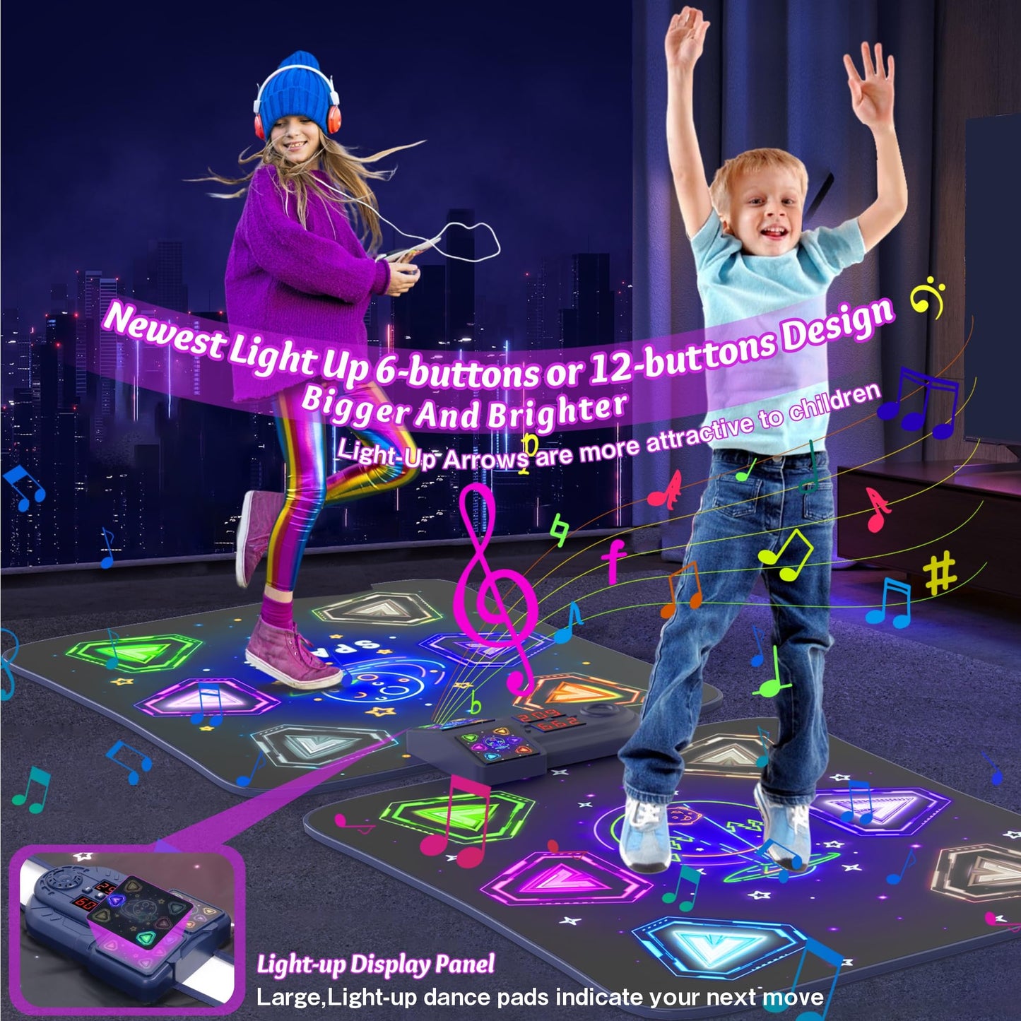 Foldable design of the interactive dance floor mat