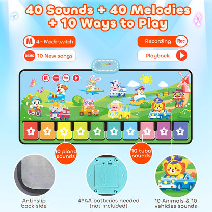 Compact folded Momuse music mat for storage