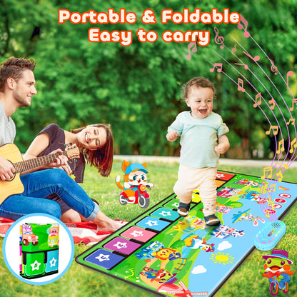 Educational music playmat with vehicle and animal sounds