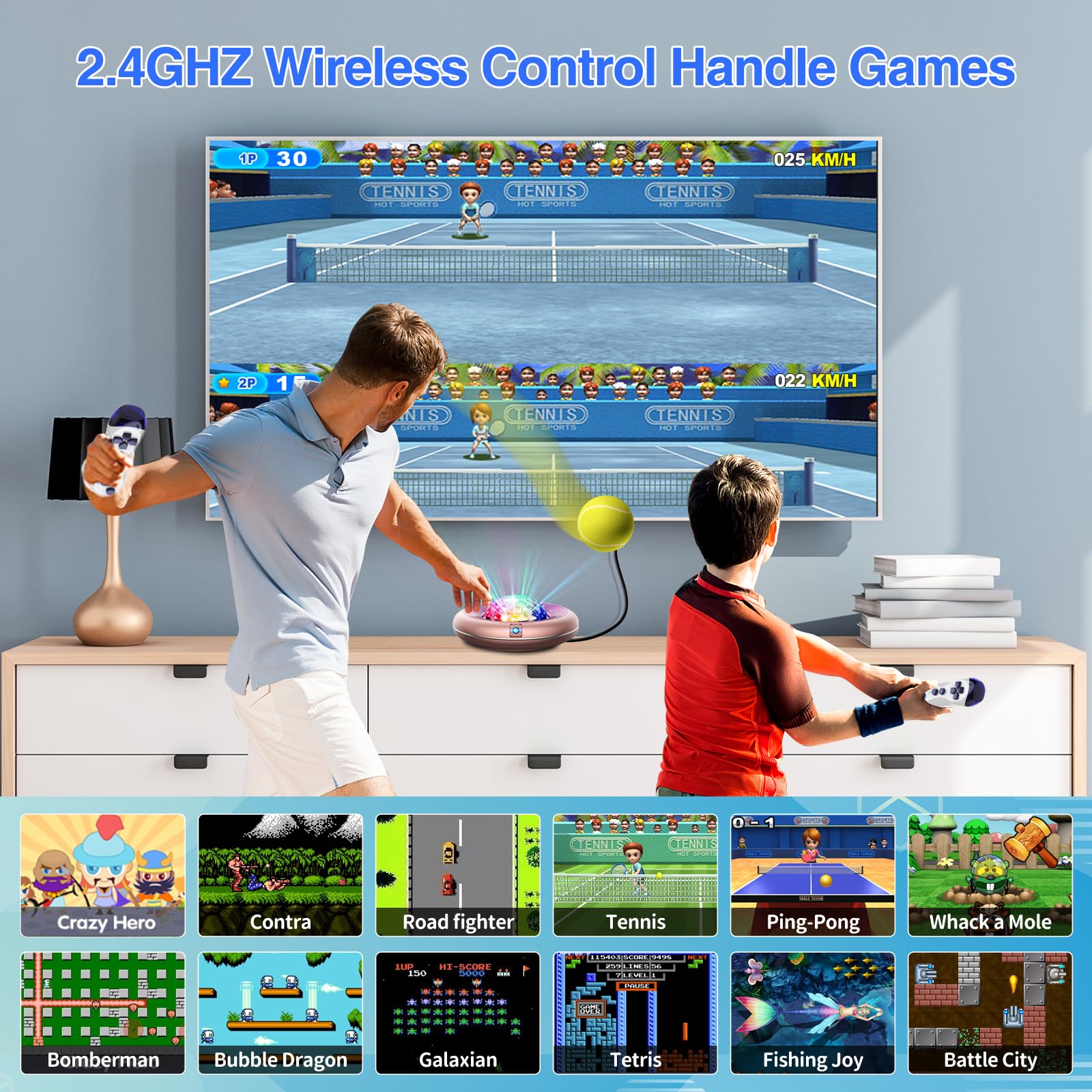Child using Haphom wireless dance mat in living room