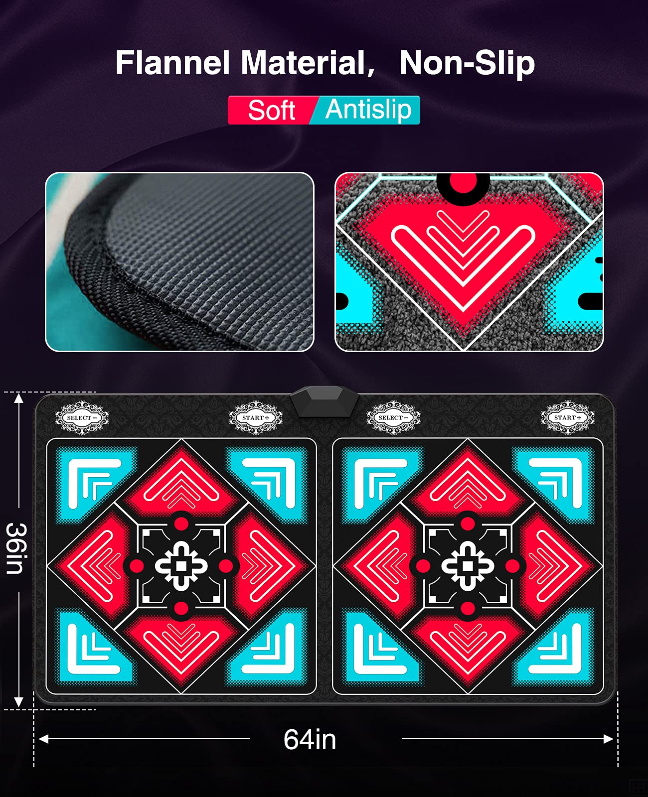 Haphom dance mat box contents and accessories display