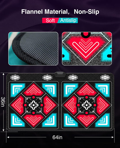 Haphom dance mat box contents and accessories display