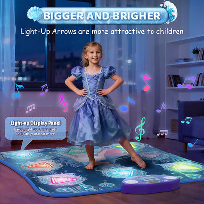 Top down view of the 8 button interactive dance floor mat