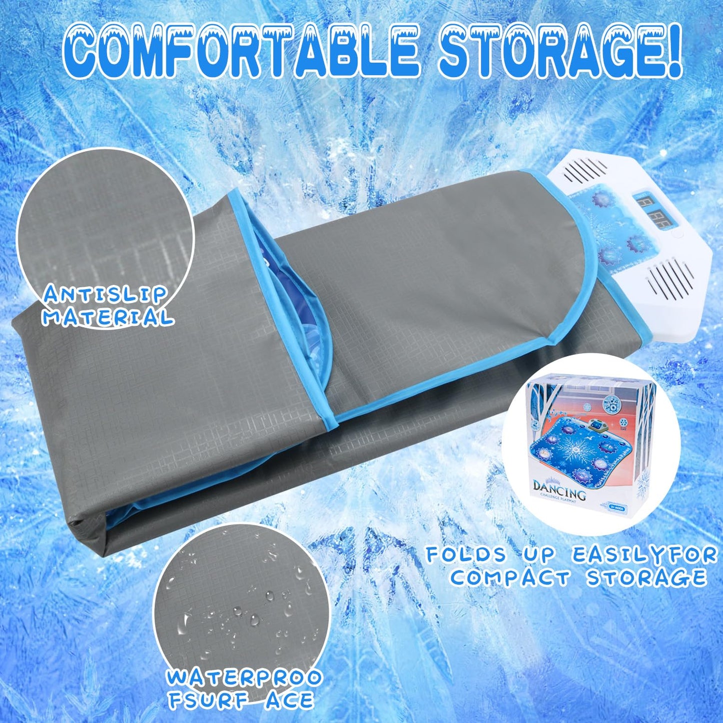 Top down view of Frozen interactive musical floor mat