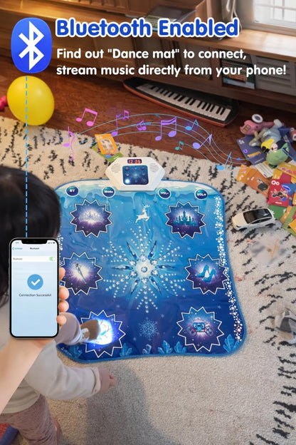Close up of non-slip material on kids dance mat
