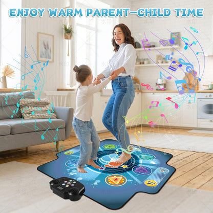 BulaBe dance mat showing 6 light-up panels and footprint design