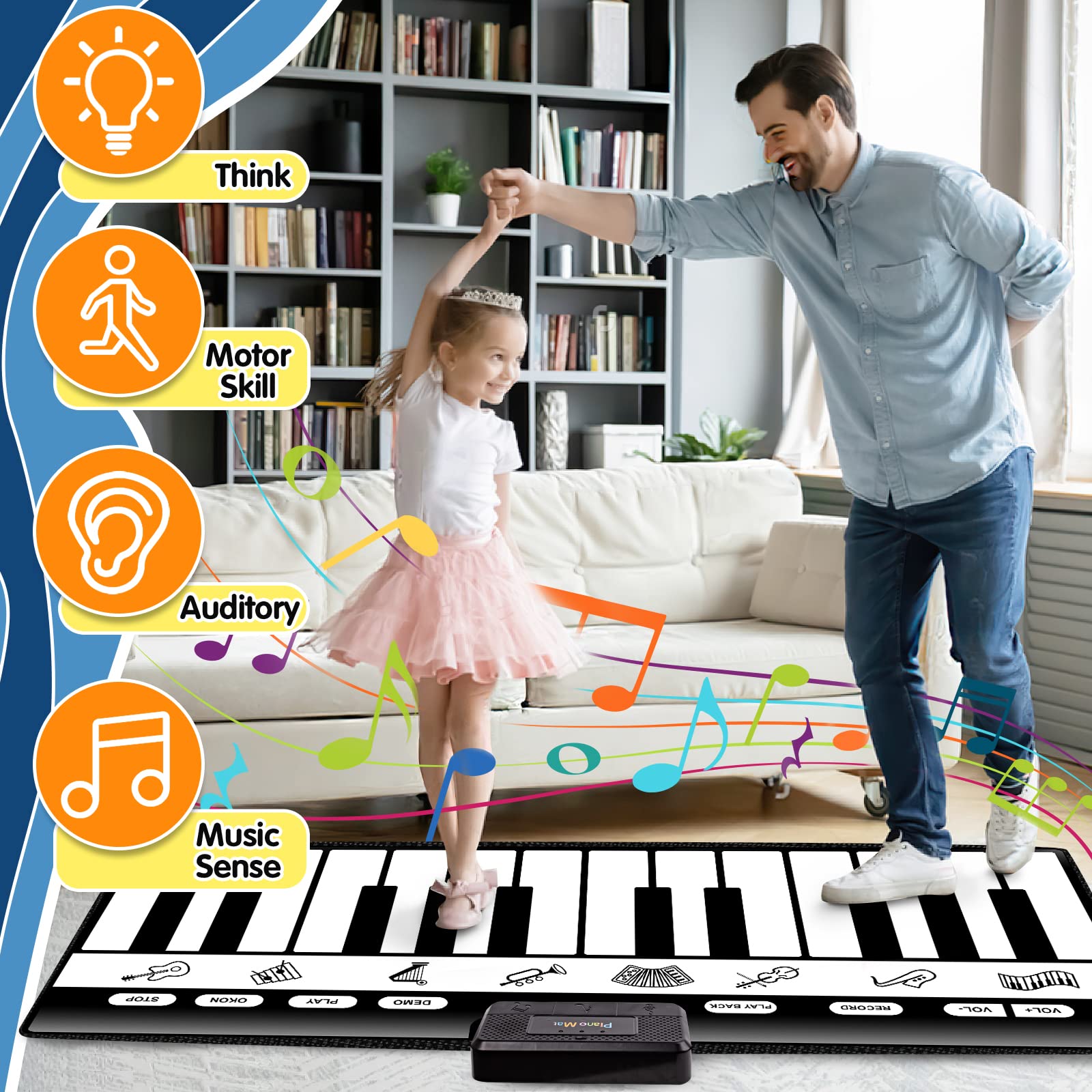 Twfric piano mat control panel for instrument sounds