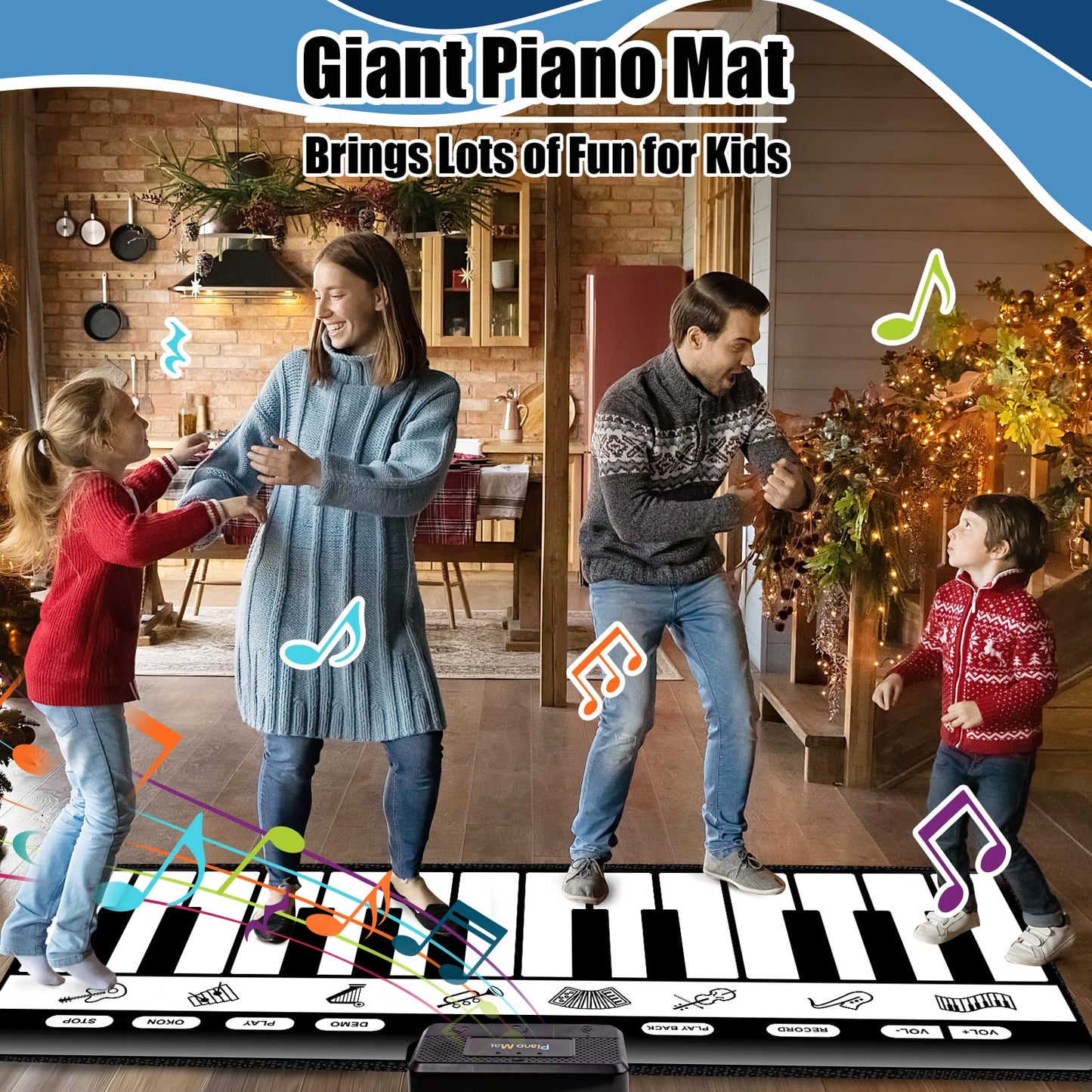 Foldable Twfric piano mat for easy storage