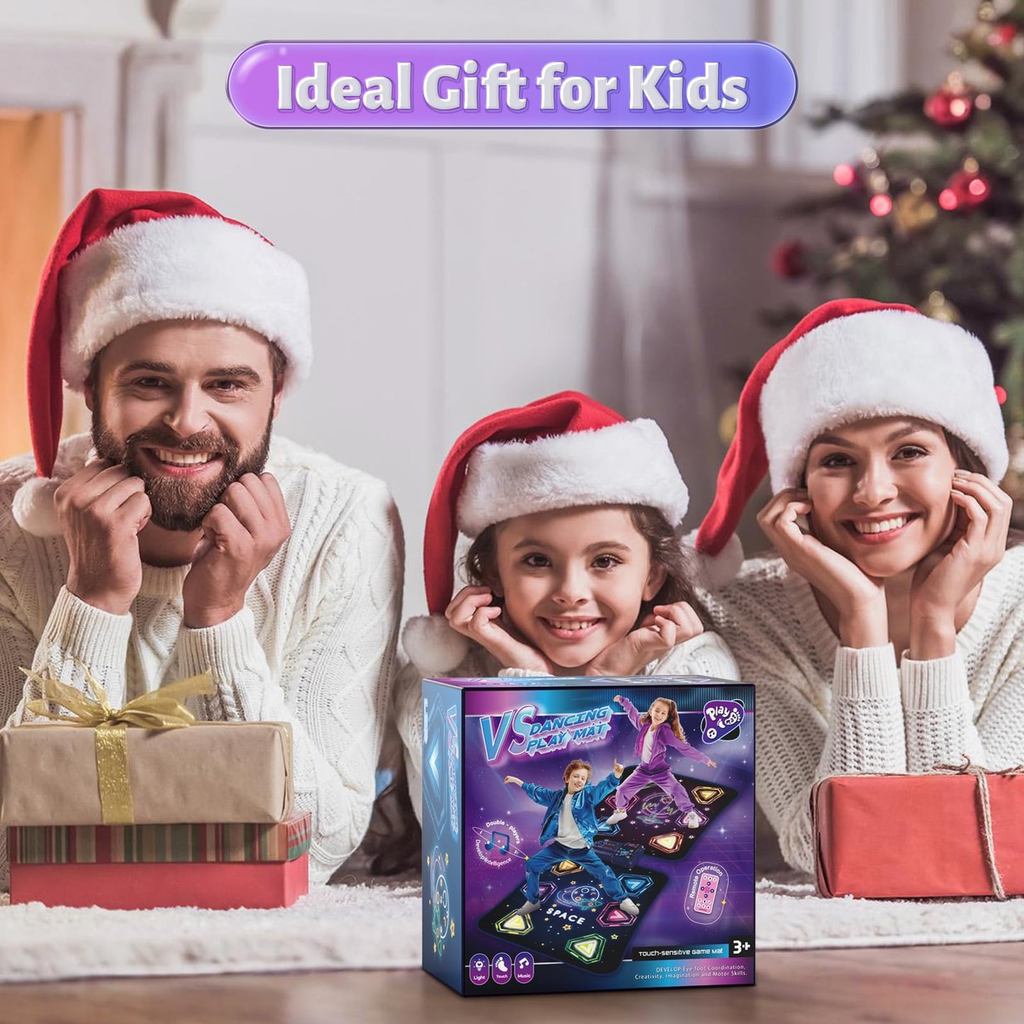 Two kids competing on Waykee electronic dance pad