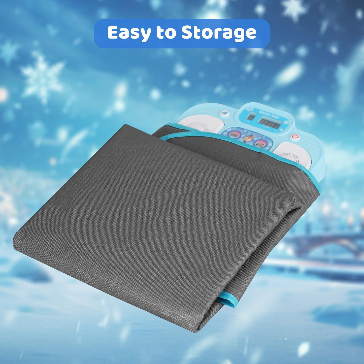 Side profile of non-slip Eterfun kids dance floor mat