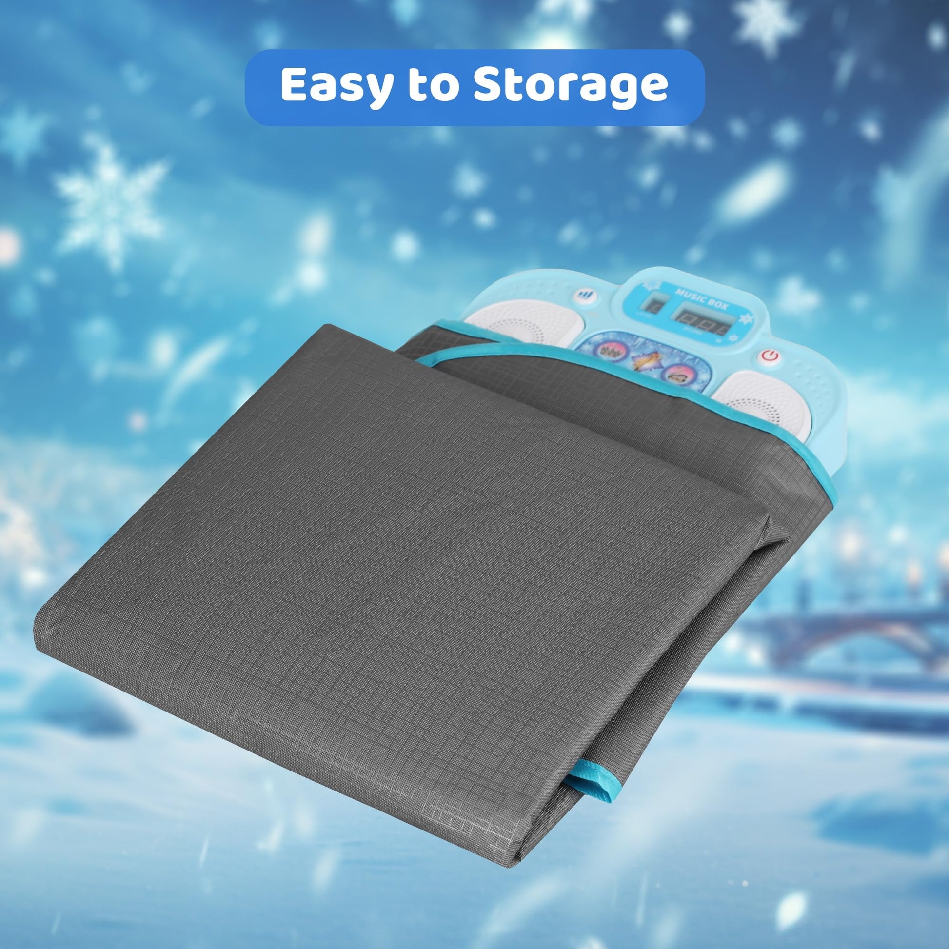 Side profile of non-slip Eterfun kids dance floor mat