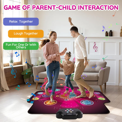 Child playing on Zitranse light-up 6-button dance pad