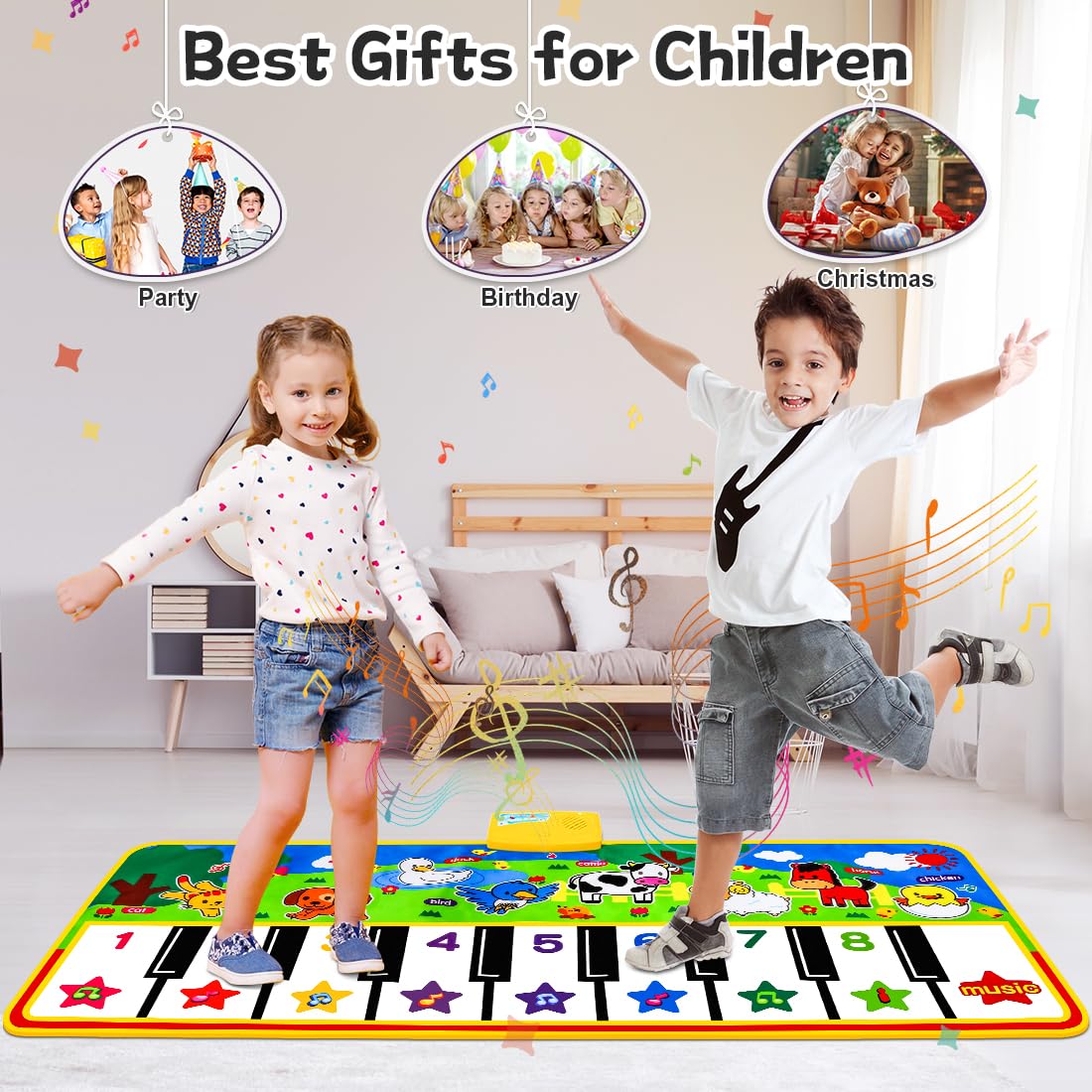Educational touch play mat for kids development