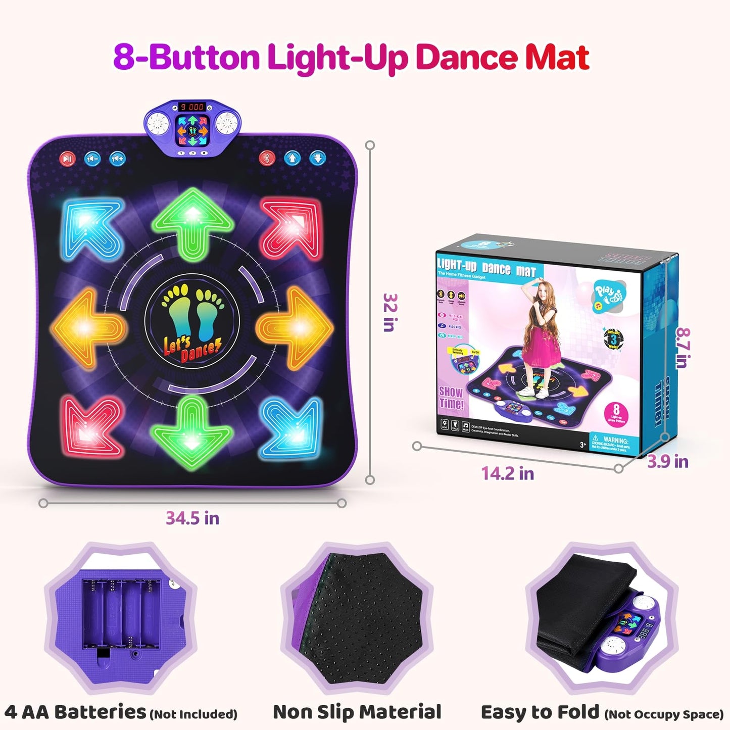 Foldable TooLion dance mat for easy home storage