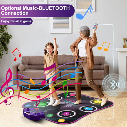 Wireless Bluetooth dance mat with interactive lights
