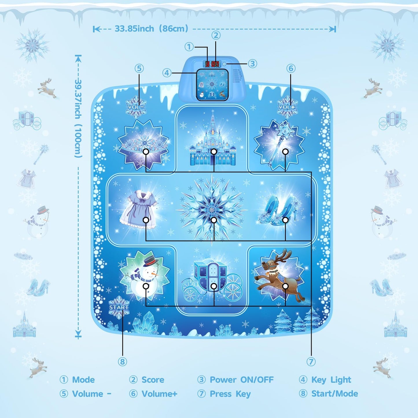 Child playing on GirlsHome LED musical dance pad