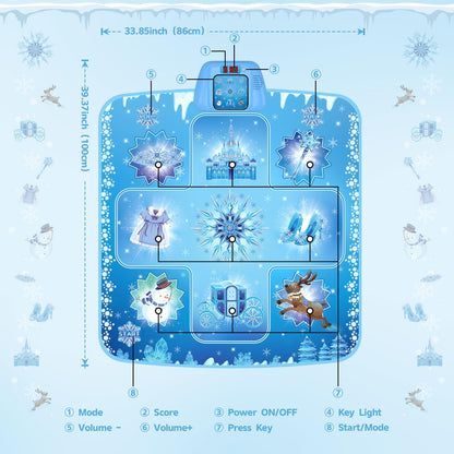 Child playing on GirlsHome LED musical dance pad