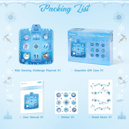 Close up of touch sensitive buttons on Frozen dance mat