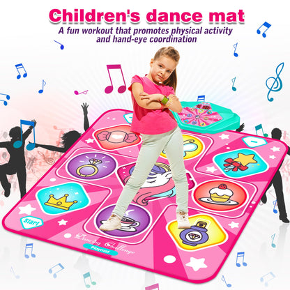 Durable and portable unicorn design dance mat for girls