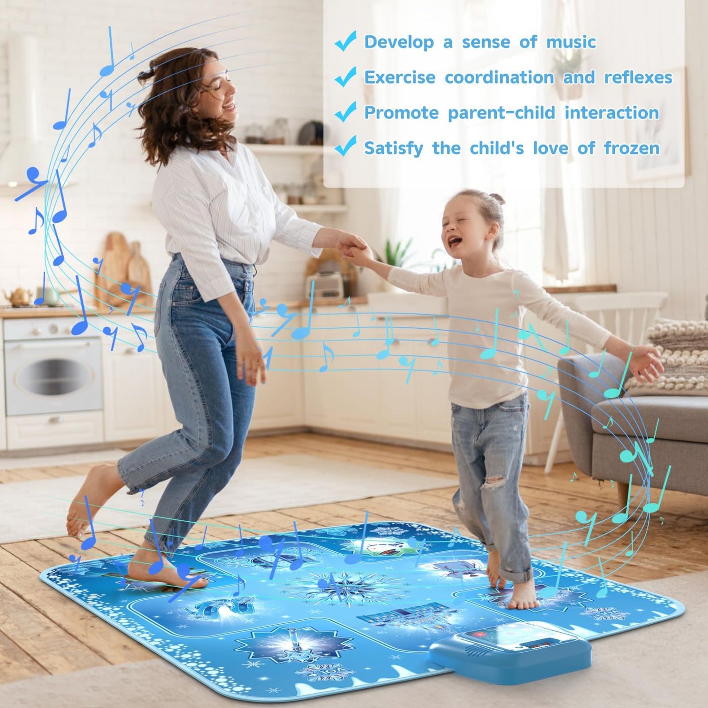 GirlsHome electronic dance mat with LED lights activated