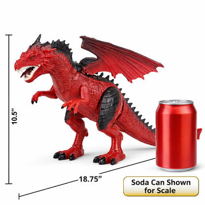 Liberty Imports interactive dinosaur toy side profile displaying the full eighteen inch length