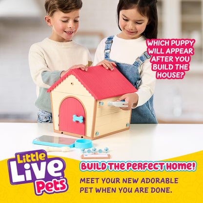 Little Live Pets interactive plush puppy toy with accessory water bowl