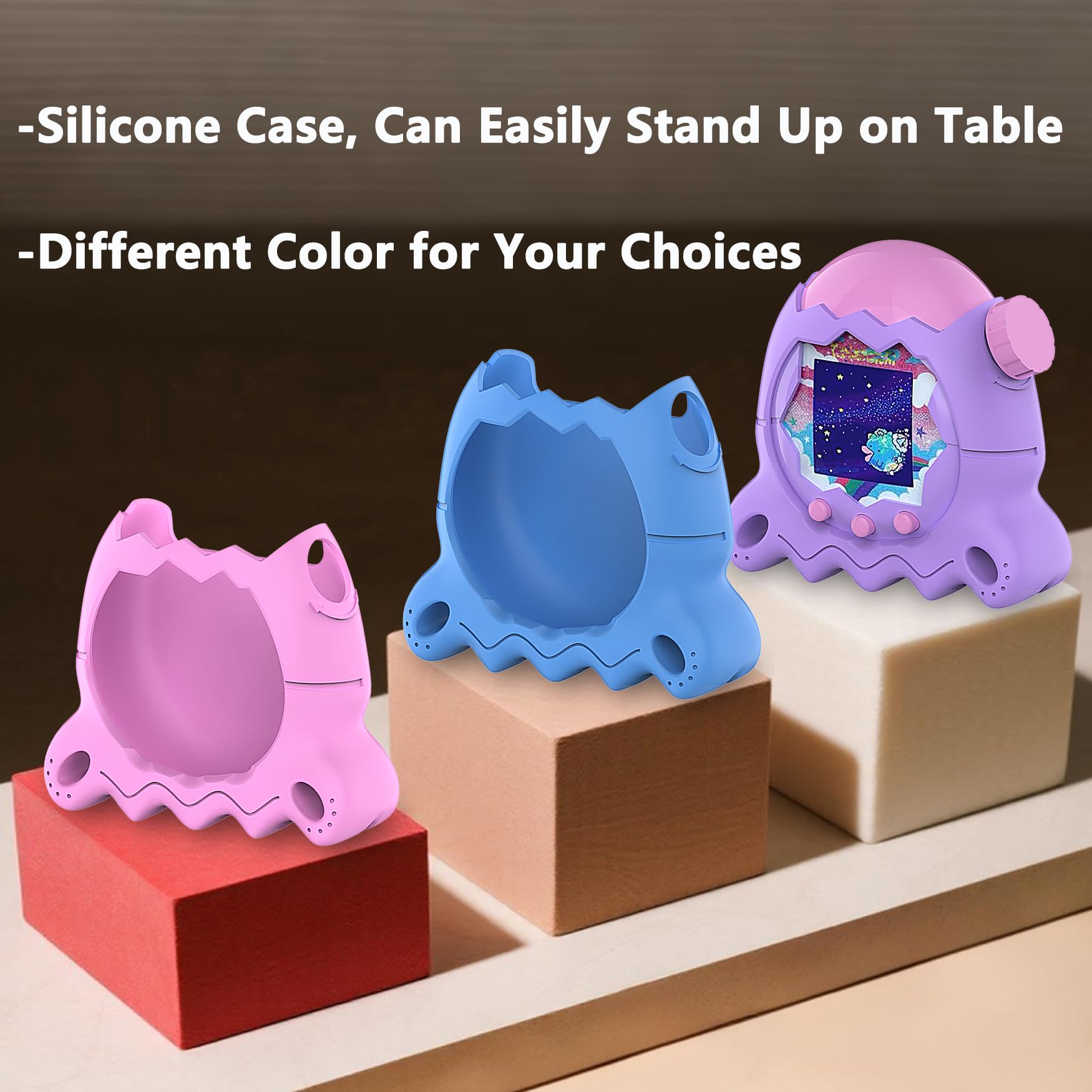 Close up of purple silicone cover case showing unique tentacle grip design