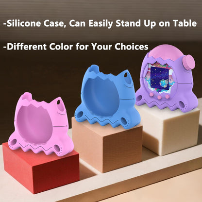 Close up of purple silicone cover case showing unique tentacle grip design