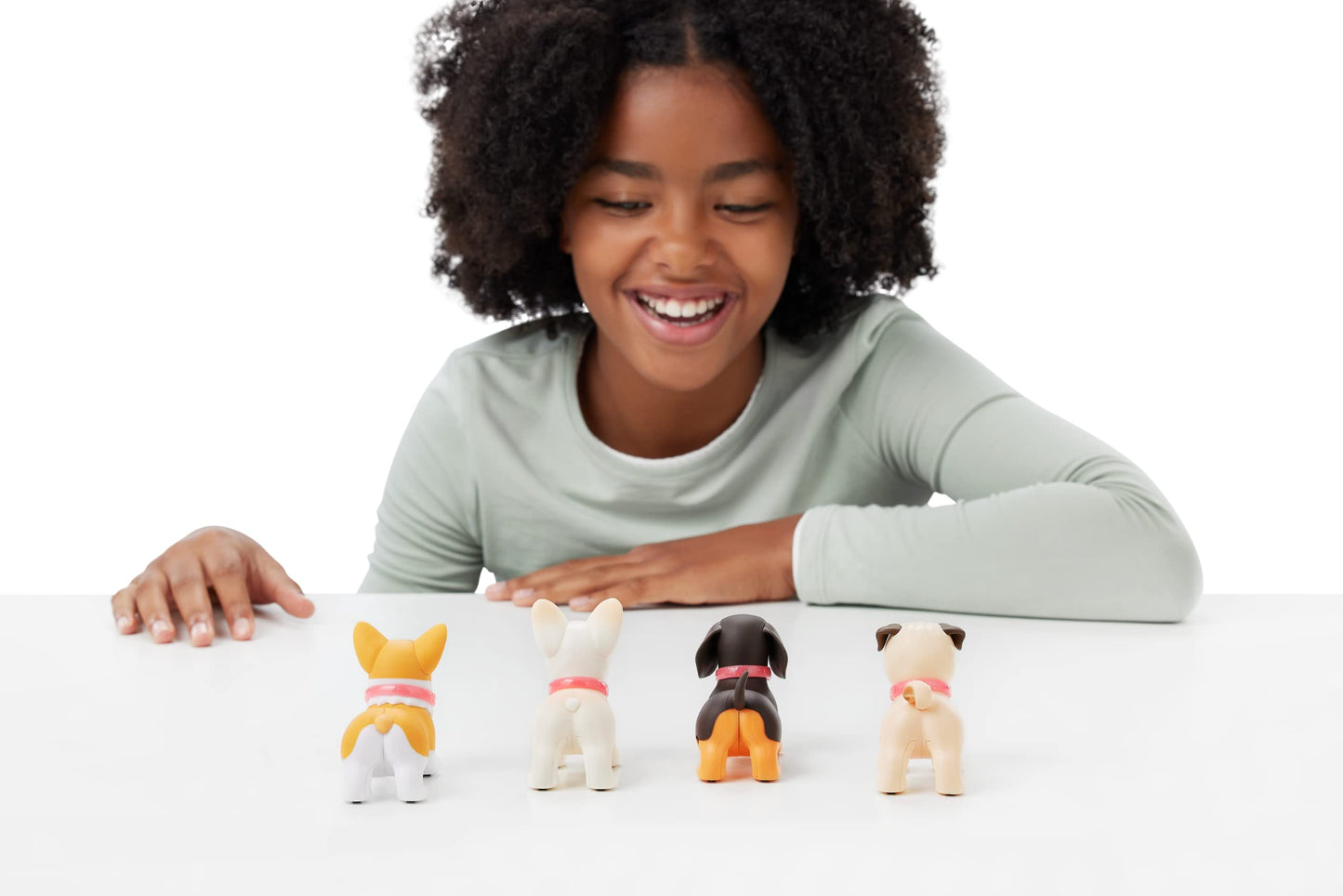 Kids electronic dog toy set with Corgi and Pug side by side view