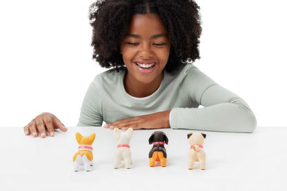 Kids electronic dog toy set with Corgi and Pug side by side view
