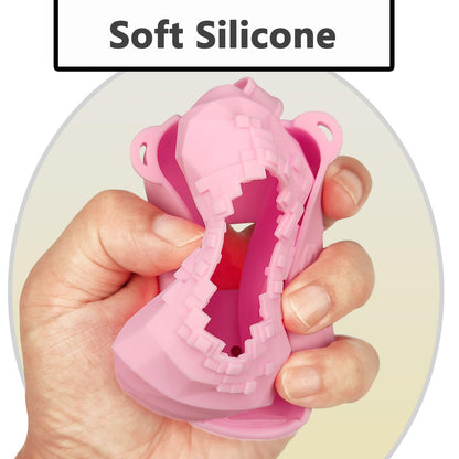 JCHPINE portable pink protective case skin showing easy installation for virtual companion toys