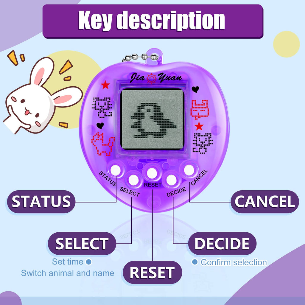 Sosation multi pack virtual electronic pets attached to a backpack as a decorative keychain accessory