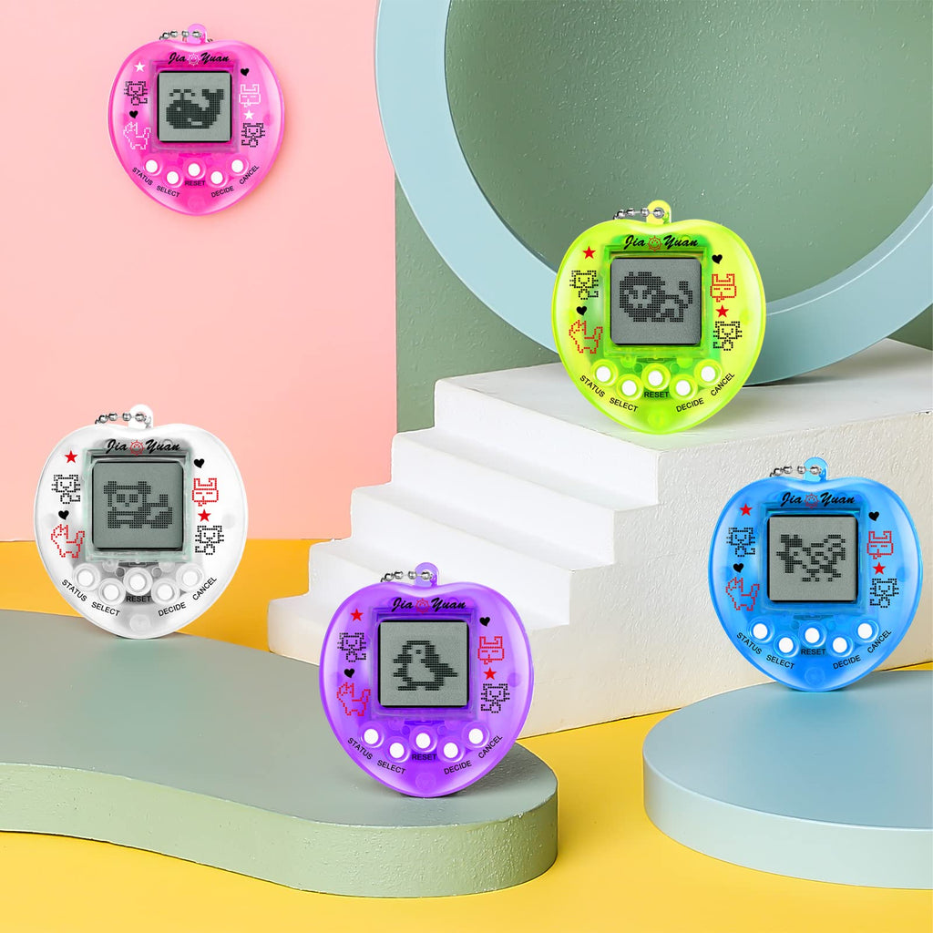 Sosation nostalgia themed virtual pet simulation game machines held in hand to showcase miniature size
